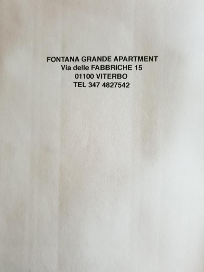 Fontana Grande Apartment Viterbo Dış mekan fotoğraf